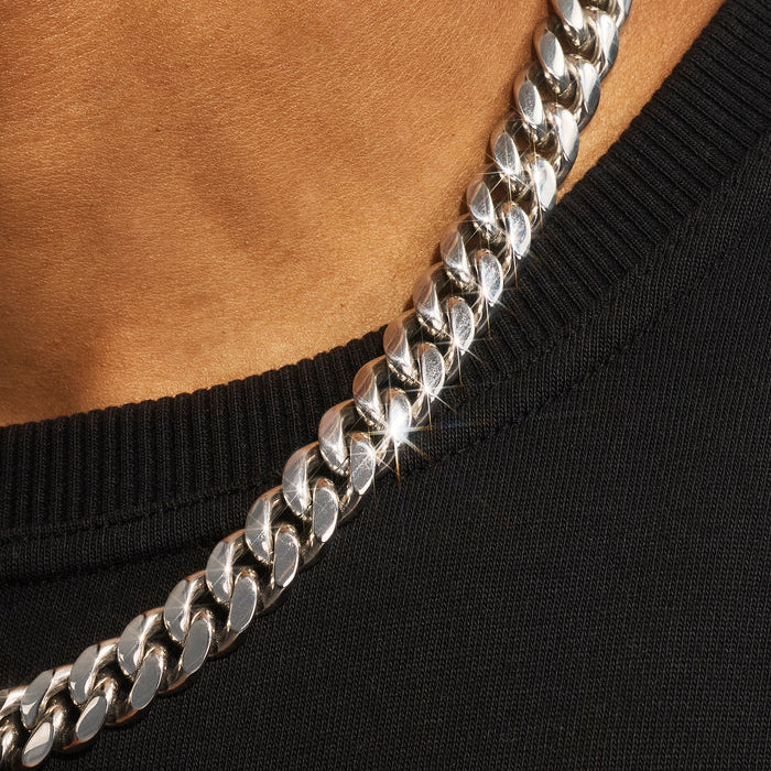 Polished Cuban Bracelet & Chain -12mm
