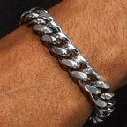 Polished Cuban Bracelet & Chain -12mm