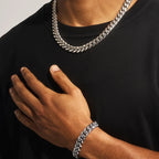 Polished Cuban Bracelet & Chain -12mm