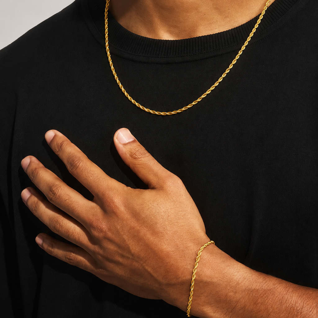 Rope Bracelet & Chain -3mm