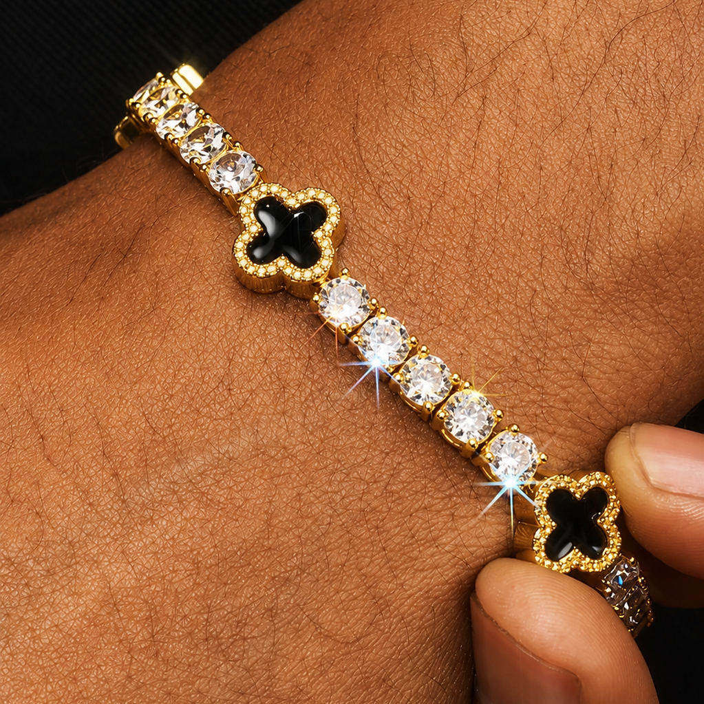 Black Motif Chain & Bracelet