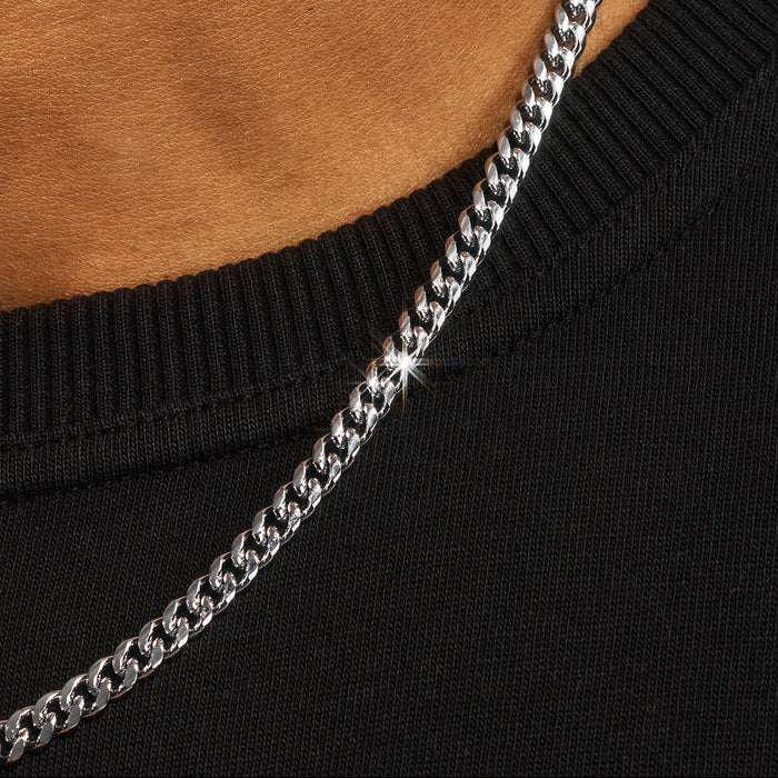 Polished Cuban Bracelet & Chain -3mm