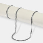 Polished Cuban Bracelet & Chain -3mm