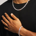Tennis Bracelet & Chain -5mm