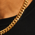 Polished Cuban Bracelet & Chain -12mm