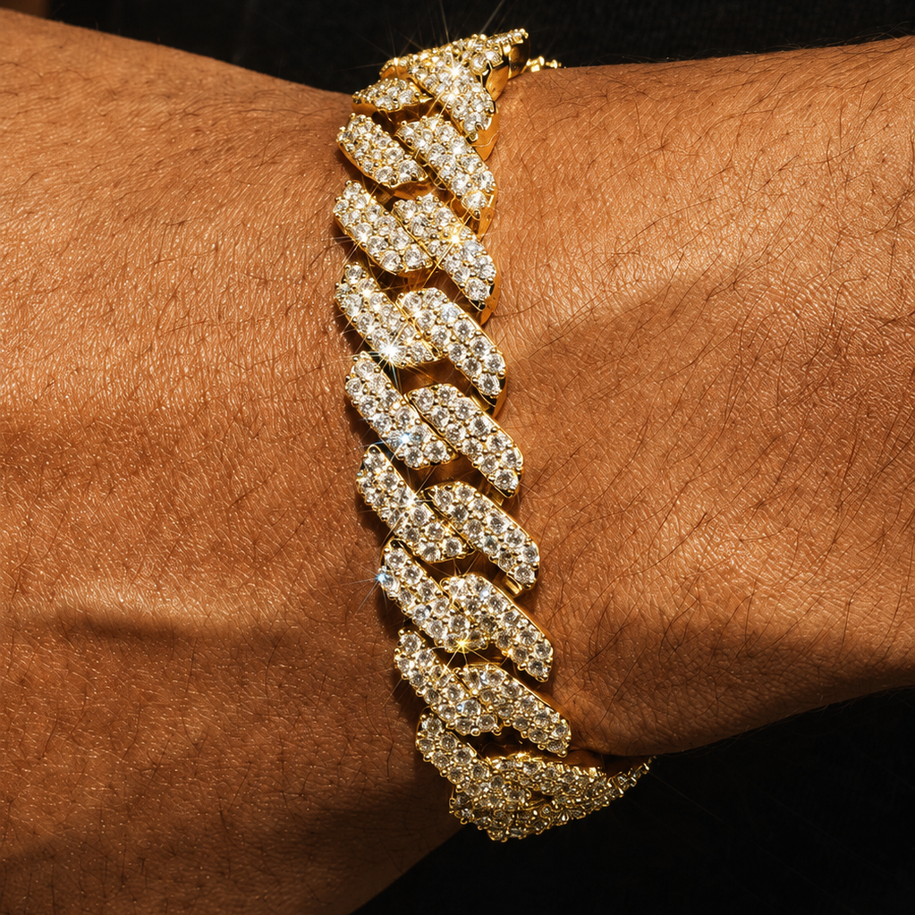 Iced Cuban Bracelet & Chain -14mm