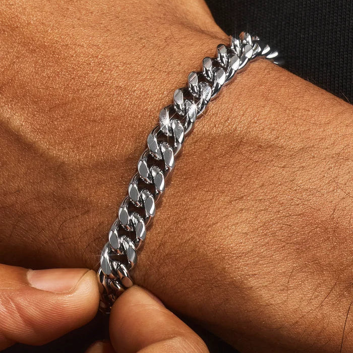 Polished Cuban Bracelet & Chain -5mm