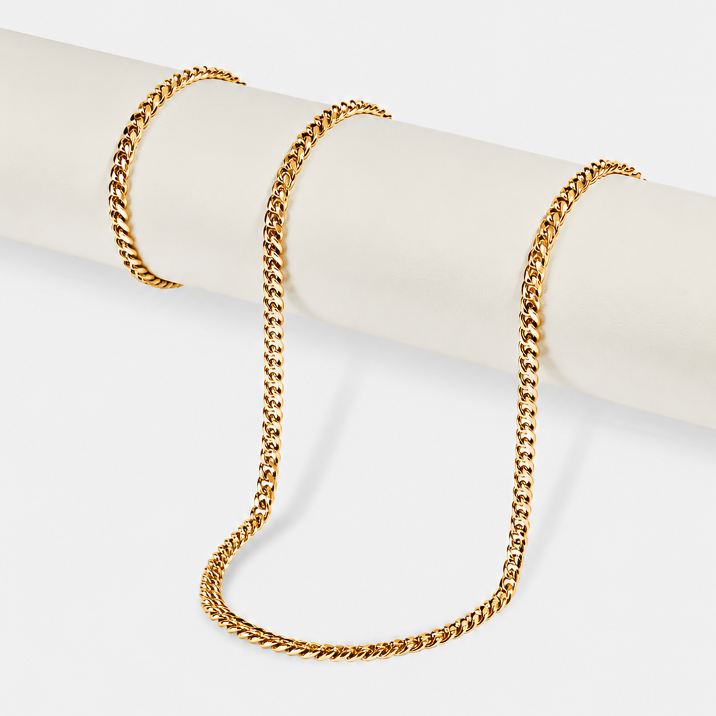 Polished Cuban Bracelet & Chain -3mm