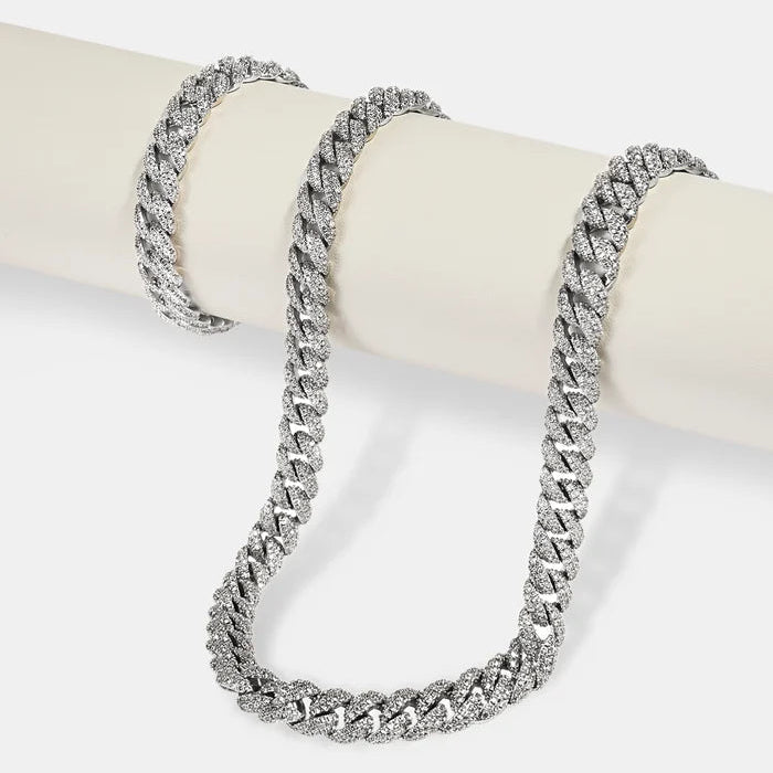 Iced Bracelet & Chain -8mm