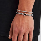 Black Motif & Tennis Bracelet