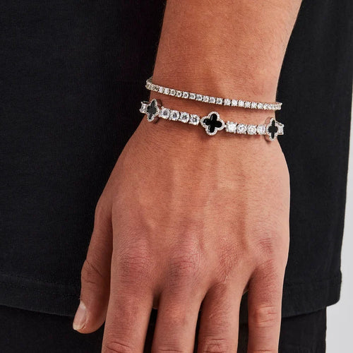Black Motif & Tennis Bracelet