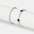 Black Motif & Tennis Bracelet