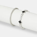 Black Motif & Tennis Bracelet