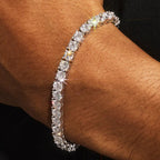 Tennis Bracelet, Chain & Round Cut Earrings -5mm