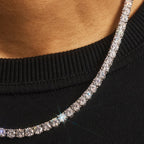 Tennis Bracelet, Chain & Round Cut Earrings -5mm
