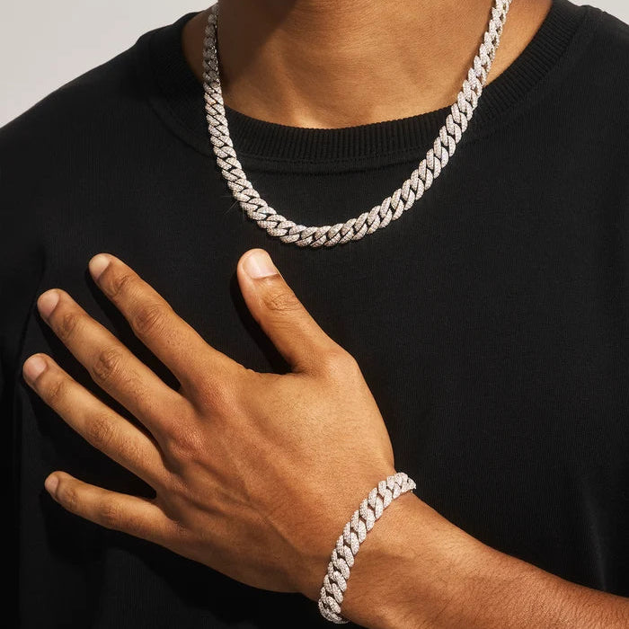 Iced Bracelet & Chain -8mm
