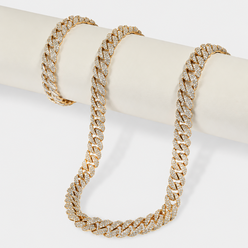 Iced Bracelet & Chain -8mm