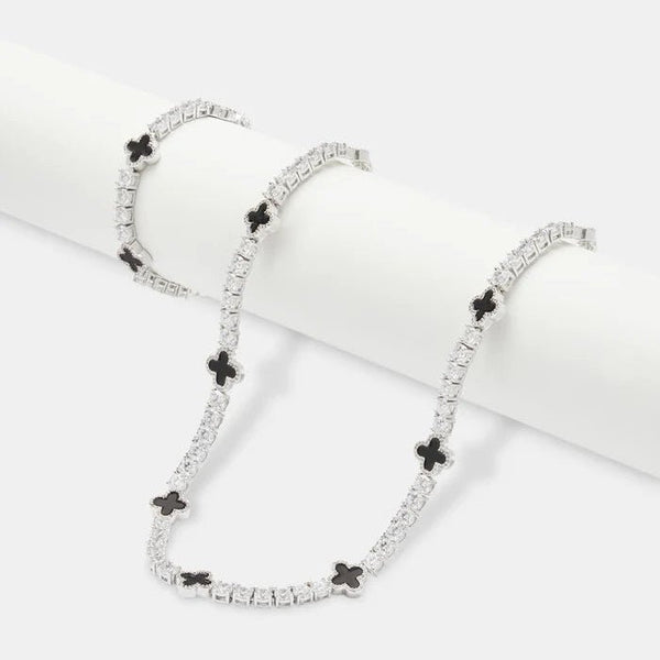 Black Motif Chain & Bracelet