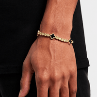 Black Motif Tennis Bracelet
