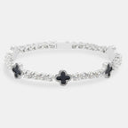 Black Motif Tennis Bracelet
