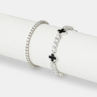Black Motif & Tennis Bracelet