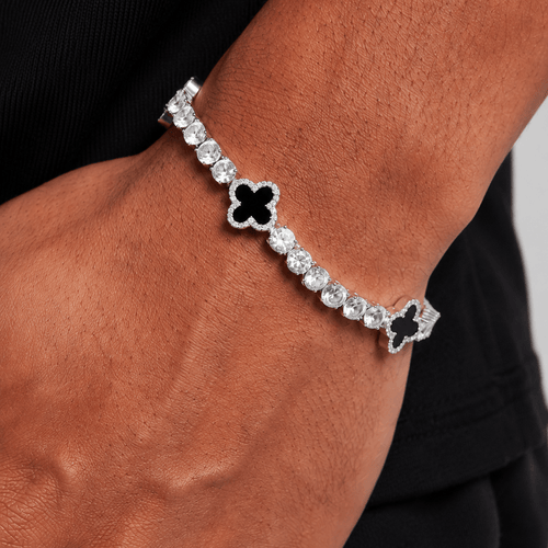 Black Motif Tennis Bracelet