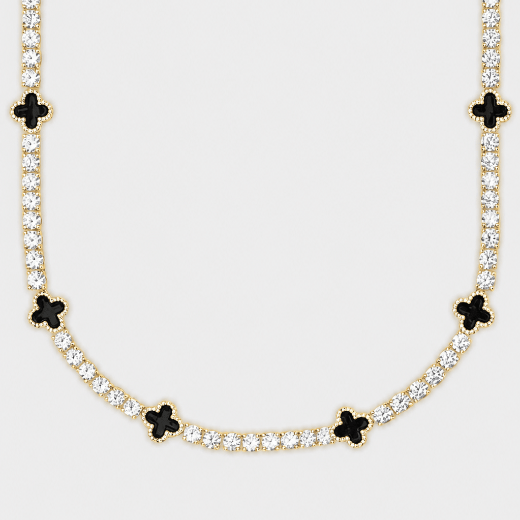 Black Motif Tennis Chain