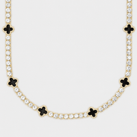 Black Motif Tennis Chain