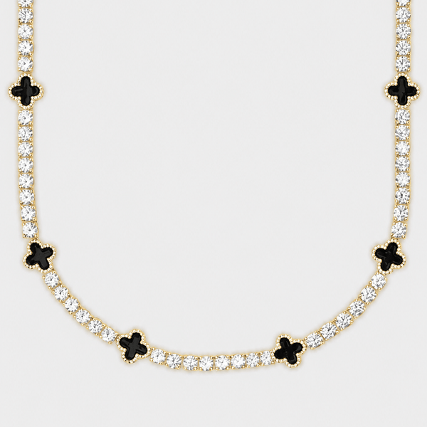 Black Motif Tennis Chain