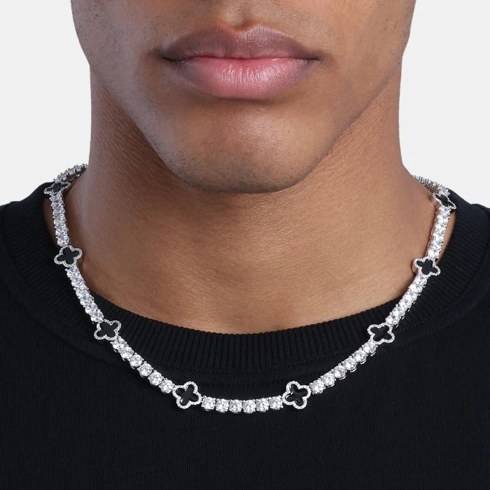 Black Motif Tennis Chain