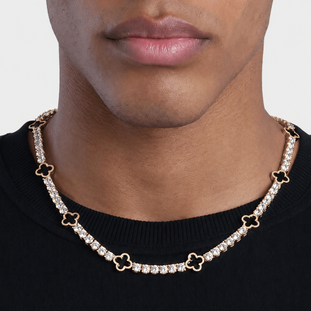 Black Motif Tennis Chain