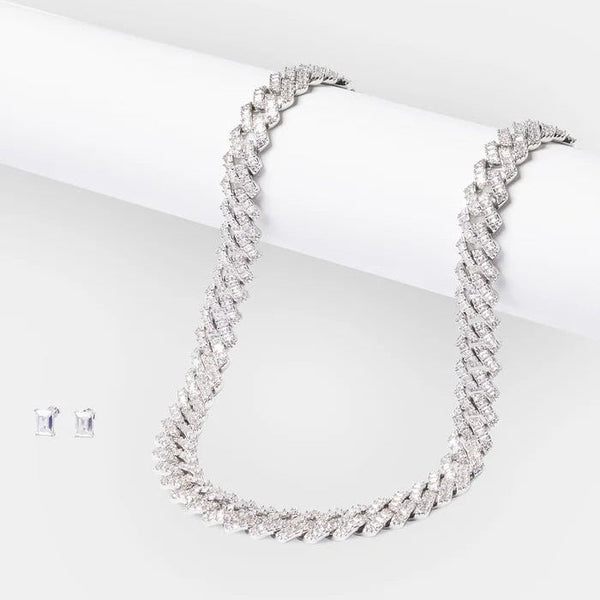 Cuban Chain & Earrings