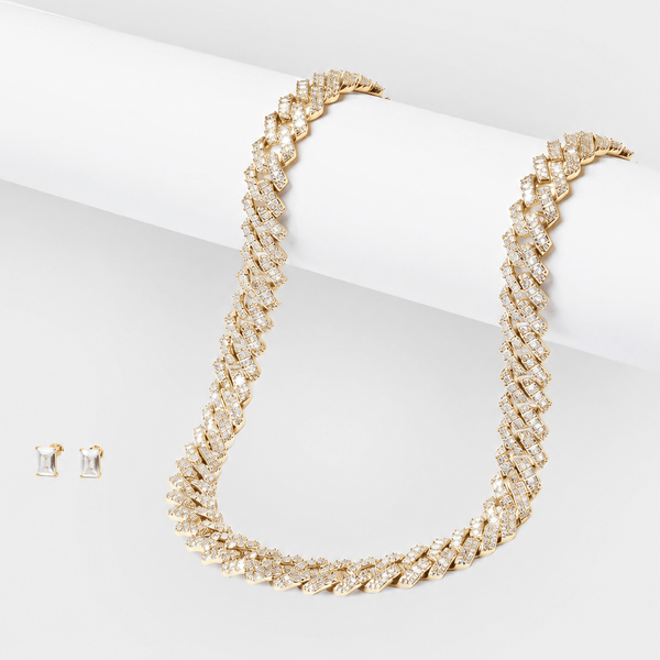 Cuban Chain & Earrings