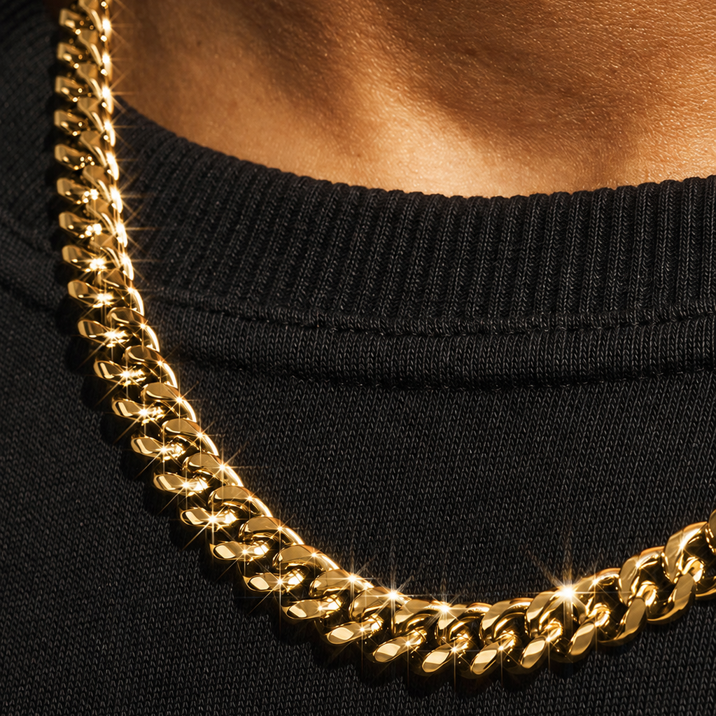 Polished Cuban Bracelet & Chain -5mm