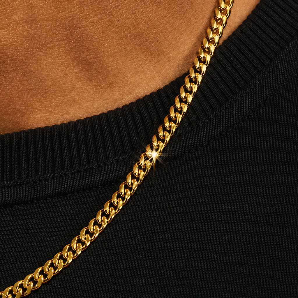 Polished Cuban Bracelet & Chain -3mm