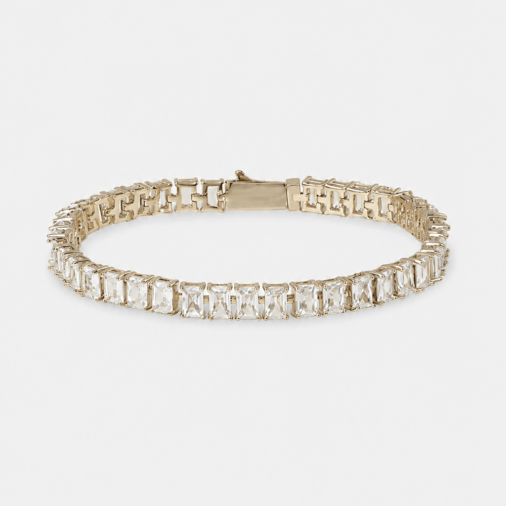 Iced Baquette Tennis Bracelet