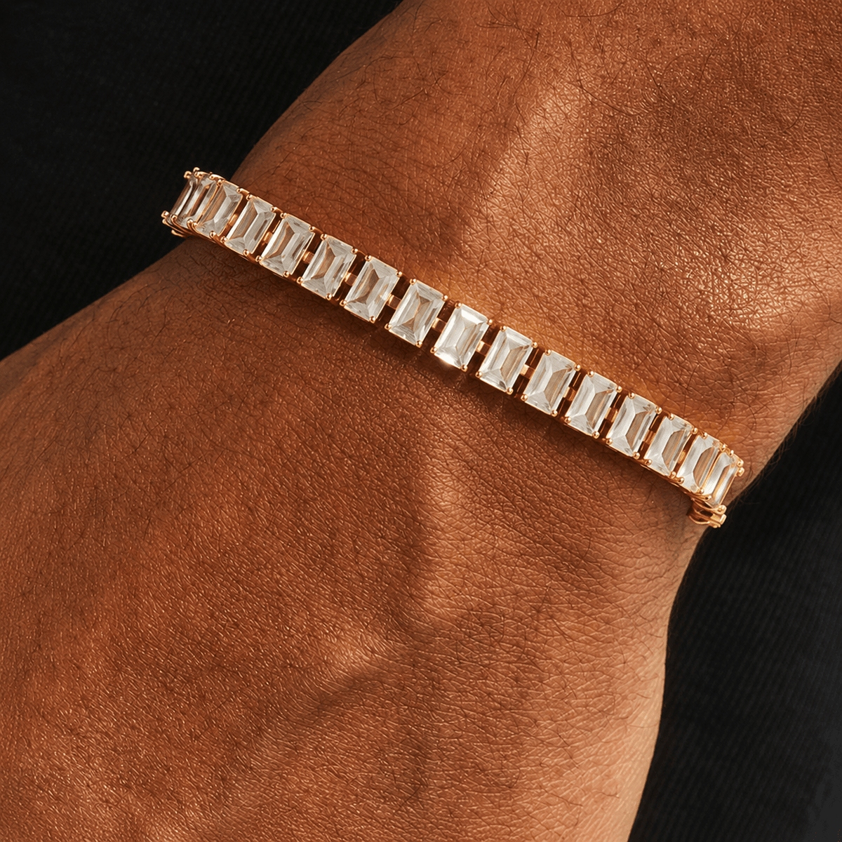 Iced Baquette Tennis Bracelet