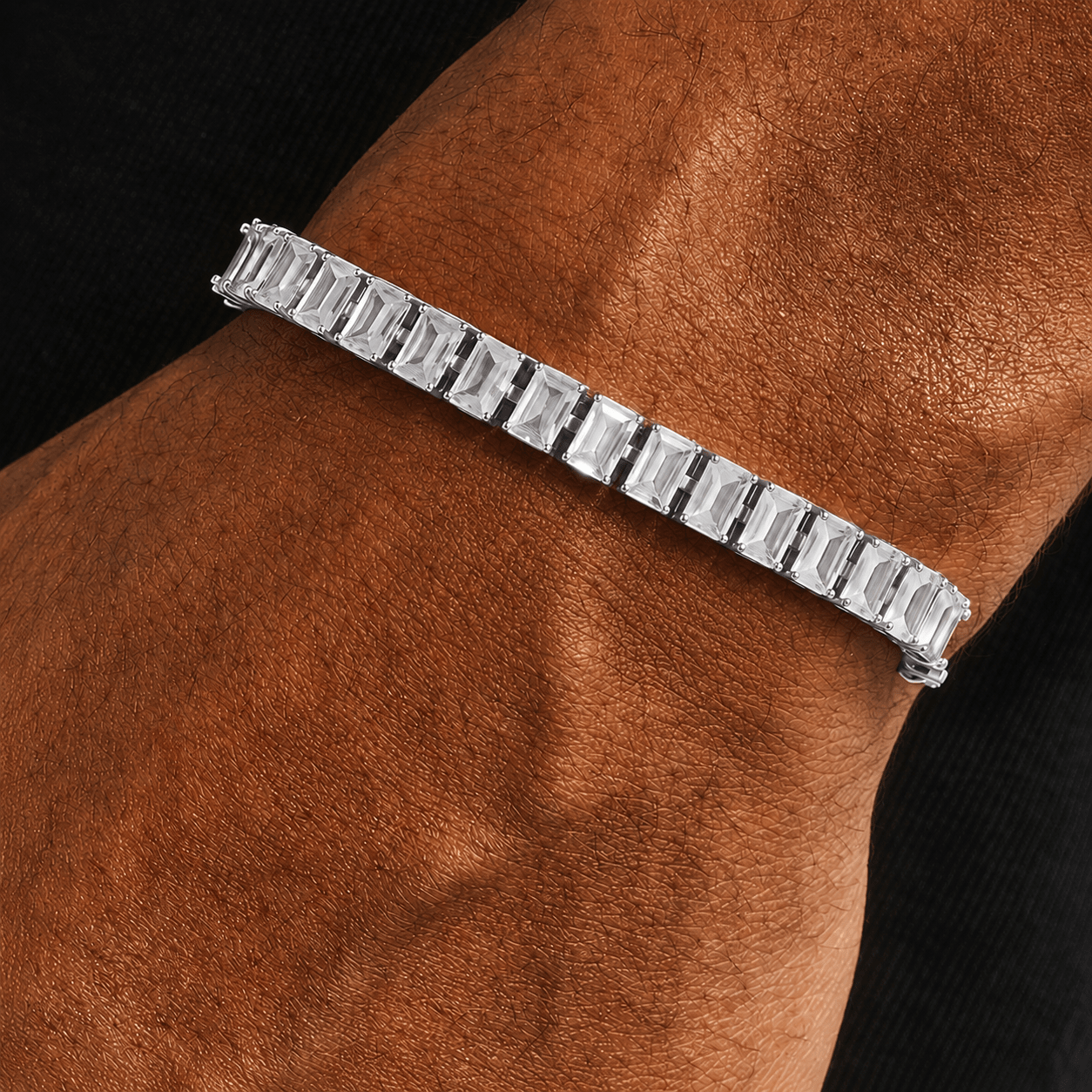 Iced Baquette Tennis Bracelet