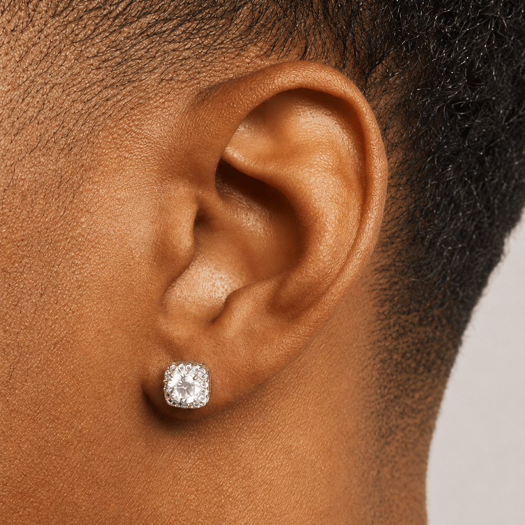 Iced Cluster Stud Earrings