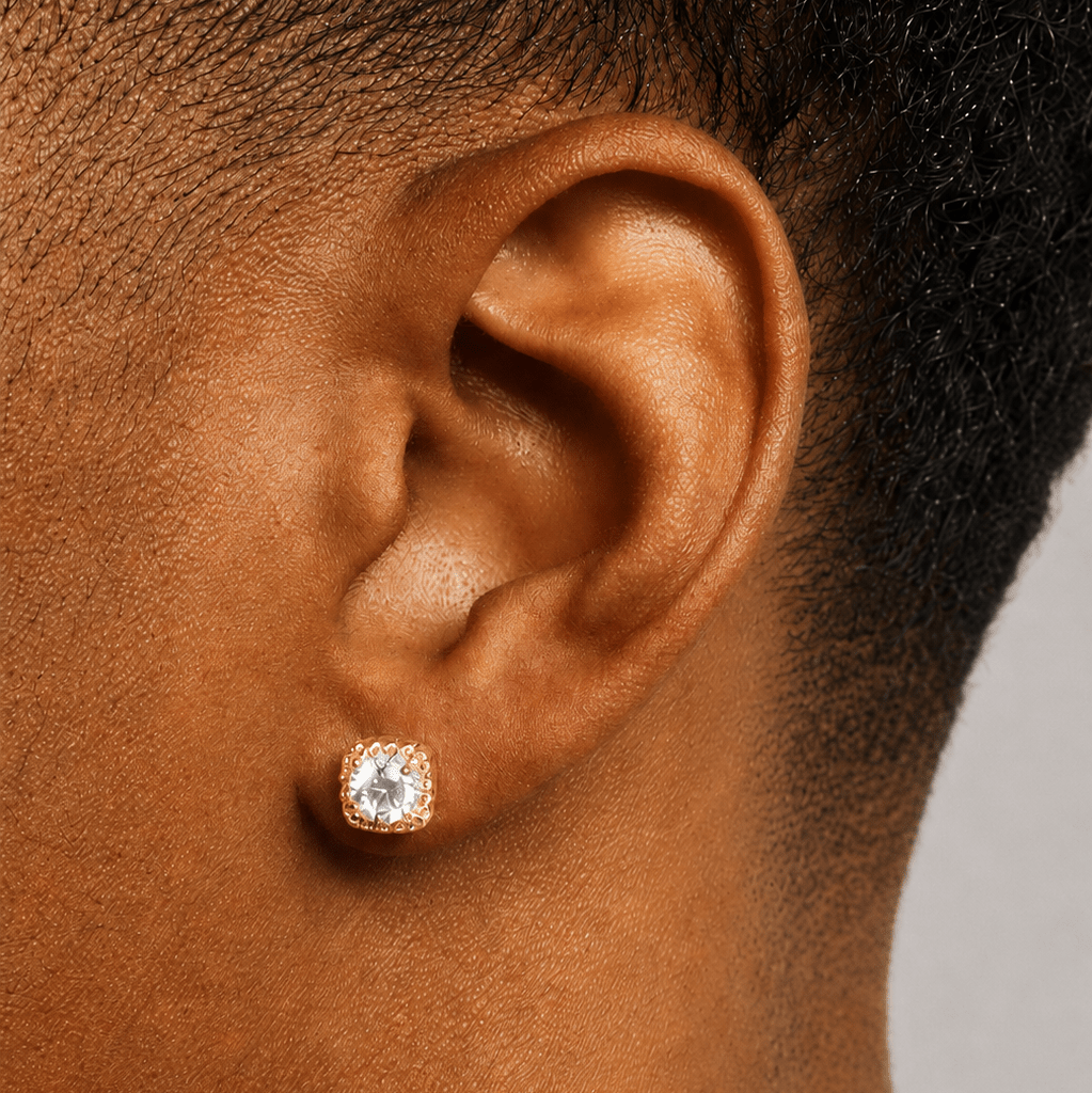 Iced Cluster Stud Earrings