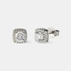 Iced Cluster Stud Earrings