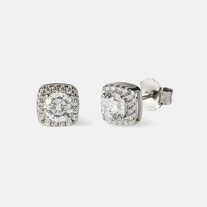 Iced Cluster Stud Earrings