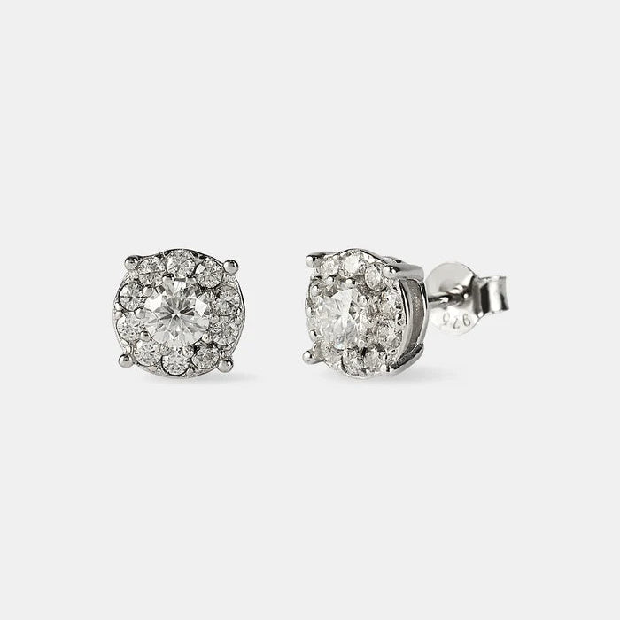 Iced Clustered Stud Earring
