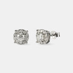 Iced Clustered Stud Earring