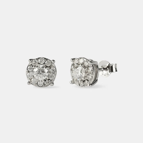 Iced Clustered Stud Earring