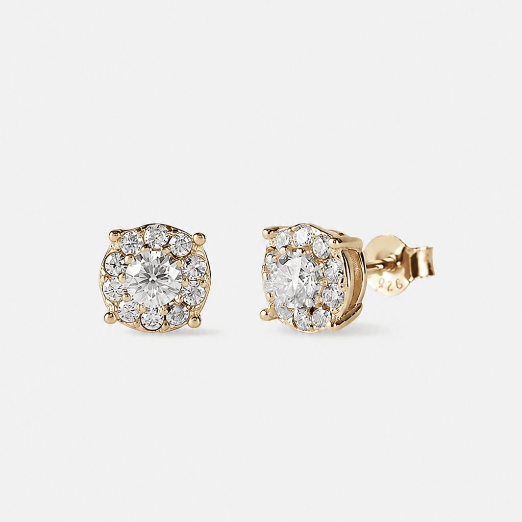Iced Clustered Stud Earring
