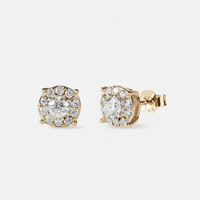 Iced Clustered Stud Earring