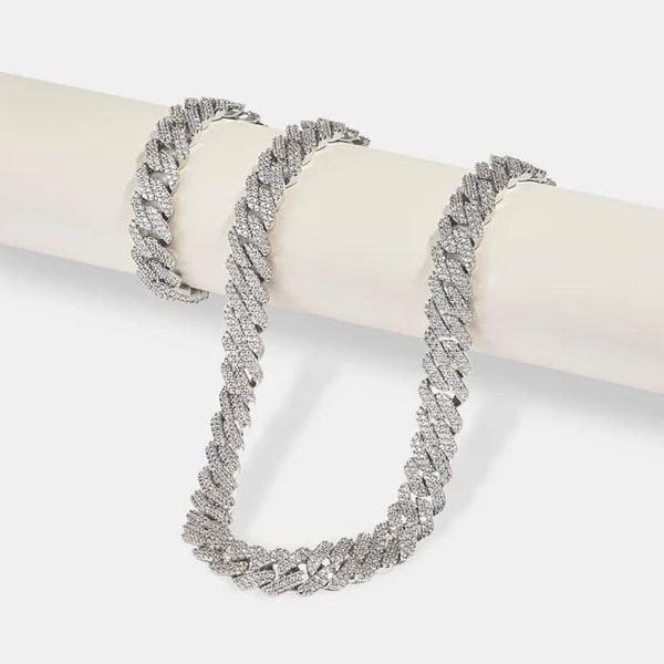 Iced Cuban Bracelet & Chain -14mm