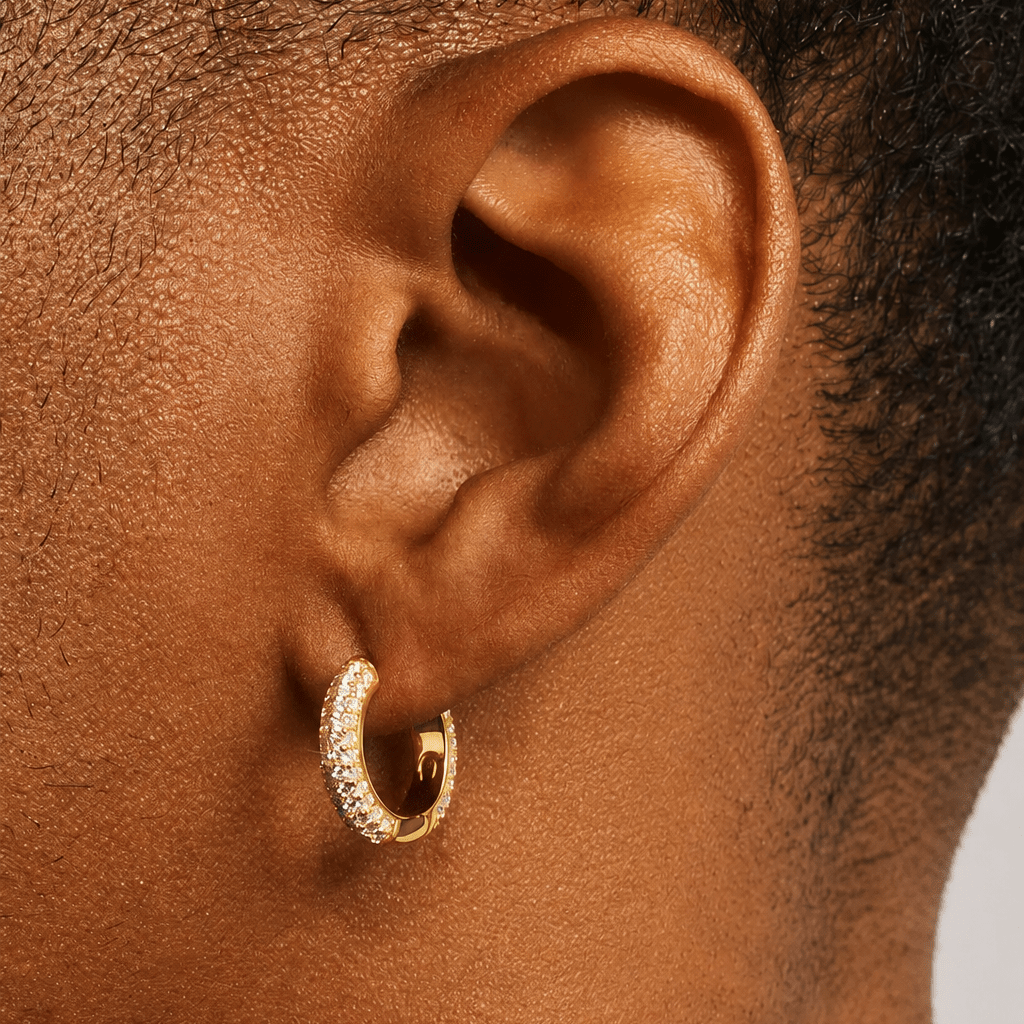 Iced Hoop Earrings