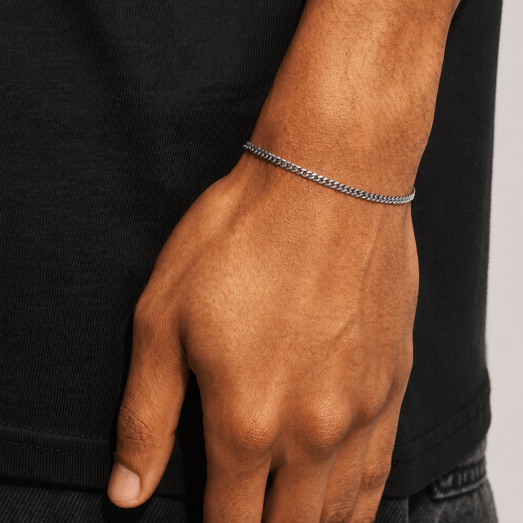 Polished Cuban Bracelet -3mm